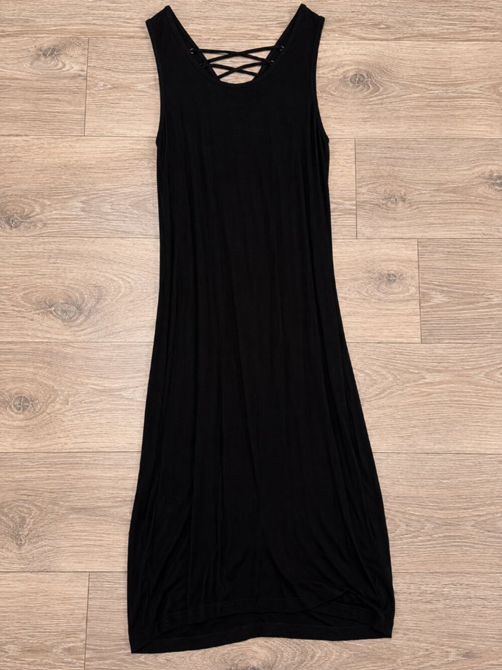 Windsor Black Lace-Up Back Bodycon Mini Dress Size Small